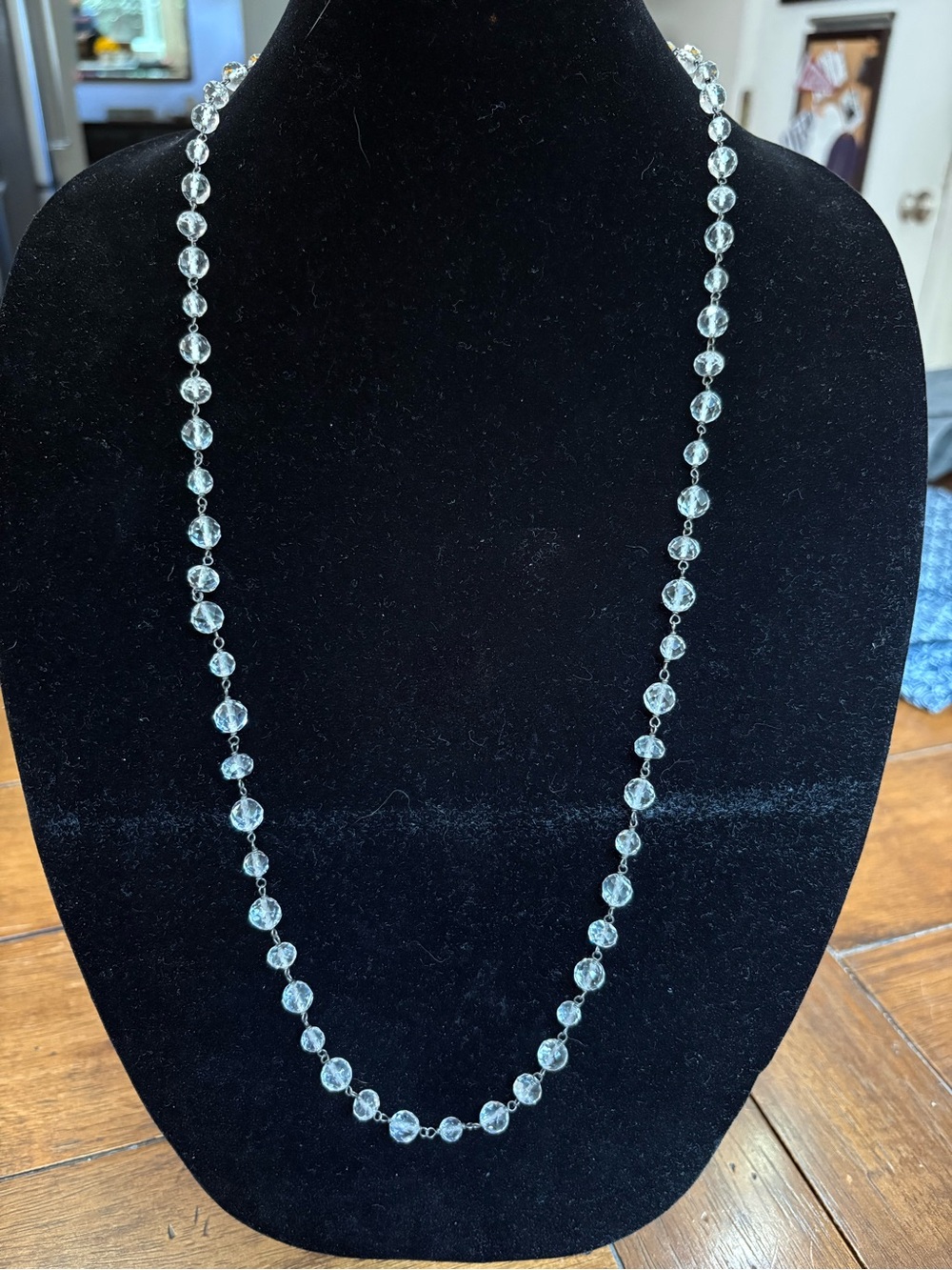 Silpada Crystal and Bead Y-Necklace - Clear and Silver - Picture 6 of 6